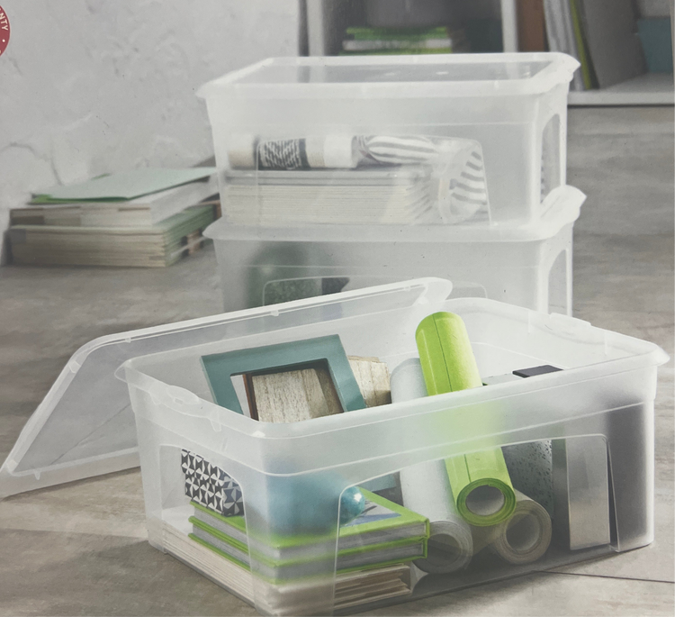 Three storage boxes