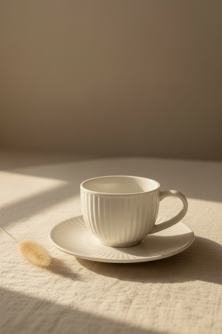 Cups for coffee with saucers (set of 6)