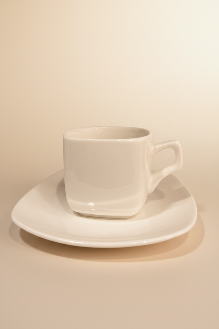 Coffee cups with saucers (set of six)