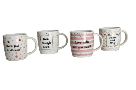 Printed mugs 360ML set of 4