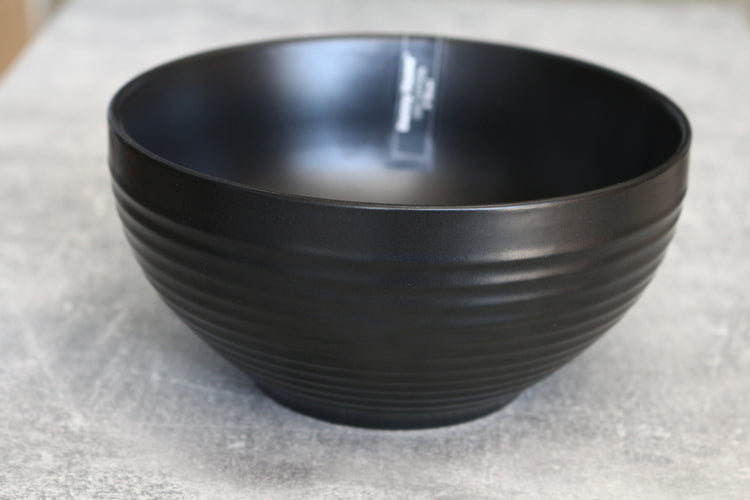 ROUND BLACK SOUP BOWL 6"