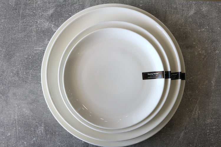 white round ceramic dinner plate 11inch