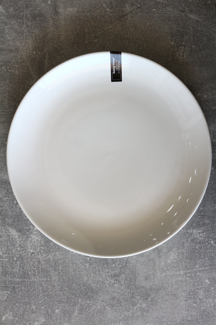 white round ceramic dinner plate 11inch