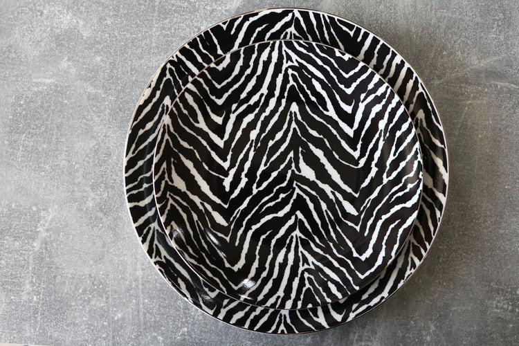 Zebra Print dinner flat  plate 10.5"