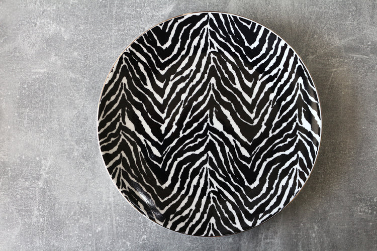 Zebra Print dinner flat  plate 10.5"