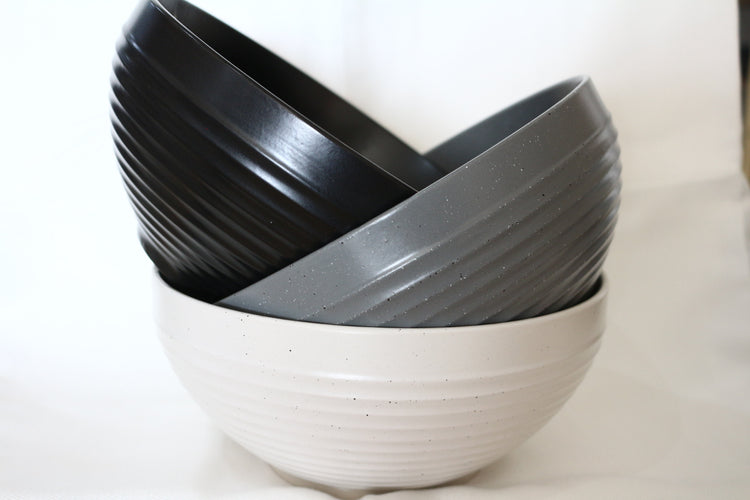 CERAMIC OFF-WHITE BOWL 8''